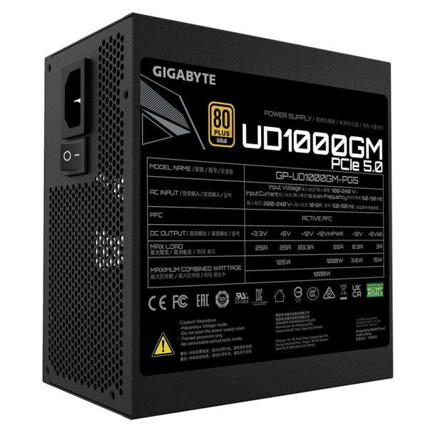 Gigabyte GP-UD1000GM UD PCie-5 1000W 80+Gold Modulaire