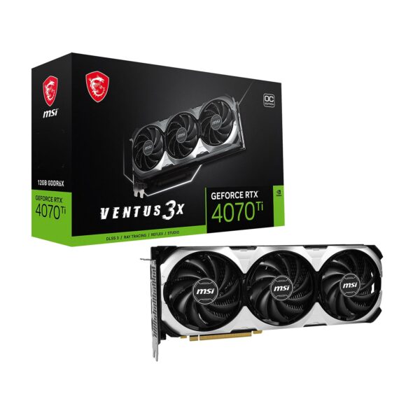 912-V513-249 CARTE GRAPHIQUE MSI NVIDIA GEFORCE RTX 4070TI VENTUS 3X E 12G OC