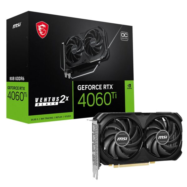 912-V515-017 CARTE GRAPHIQUE MSI NVIDIA GEFORCE RTX 4060TI 2X BLACK 8G OC