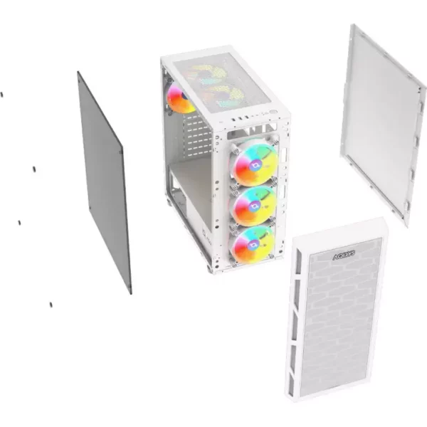 Boitier Gamer Midi Tour AQIRYS-ARCTURUS ARGB / White