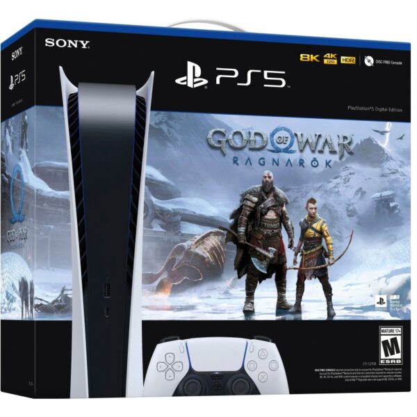 CONSOLE DE JEUX PS5 EDITION DIGITALE   + GOD OF WAR RAGNAROK