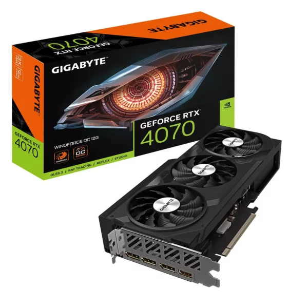 VGA GBT GV-N4070WF3OC-12GD Gigabyte GeForce RTX 4070 WINDFORCE OC 12G