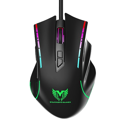 SOURIS GAMING Sans Fil STAR WAVE GM1051 Rétroéclairage Rainbow - Noir
