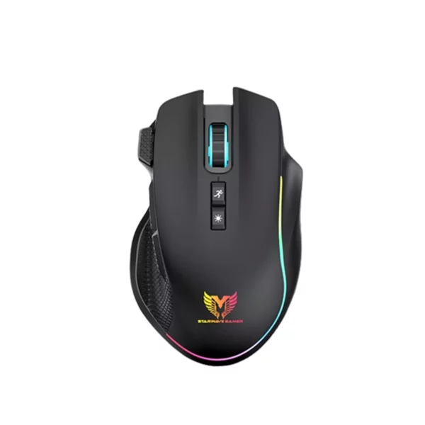 SOURIS GAMING Sans Fil STAR WAVE GM1076 Rétroéclairage Rainbow - Noir