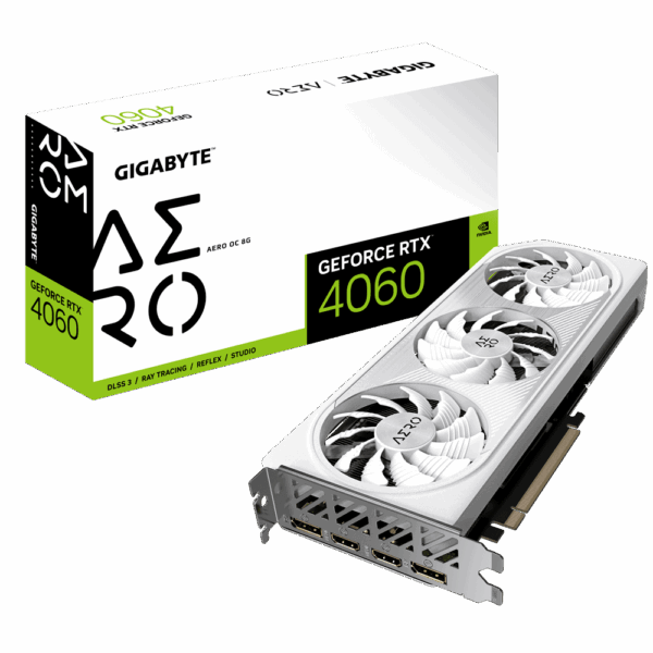 CARTE GRAPHIQUE GIGABYTE AERO RTX 4060 TRIPLE FANS OC / 8G GDDR6