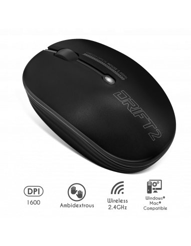 ADVANCE SOURIS DRIFT 2 BLACK SANS FIL 1600DPI