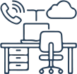 Icône d'équipe externalisée pour gestion back-office et mini-SI interne.