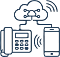 Icône d'installation, d'administration et d'optimisation de connectivité professionnelle.