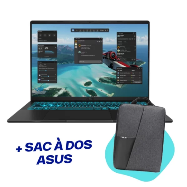 Pc Portable Gamer ASUS V16 V3607VJ | Intel Core 7 240H | RTX 3050 6G | 8 Go DDR5 | 512 Go SSD | Windows 11 Pro | Noir