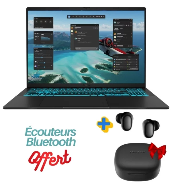 Pc Portable Gamer ASUS V16 V3607VU | Intel Core 5 210H | RTX 4050 6G | 8 Go DDR5 | 512 Go SSD | Windows 11 Pro | Noir