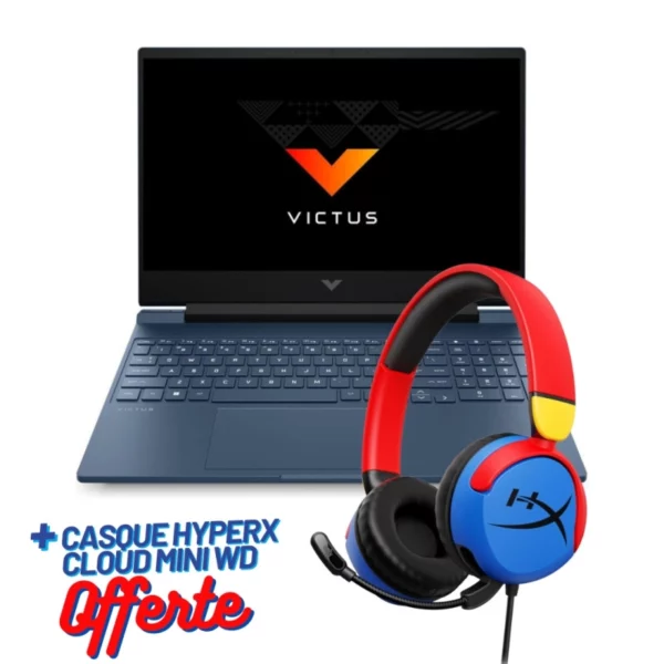 PC Portable Gamer HP Victus Gaming Laptop 15-fa1006nk | i5-13420H | 8 Go | 512 Go SSD | Windows 11 | Bleu